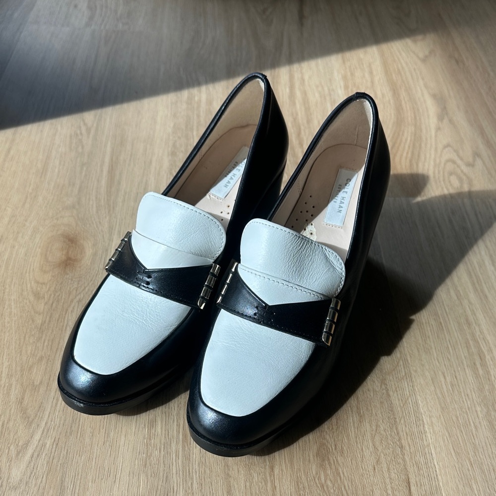 Cole Haan Black and White Heels